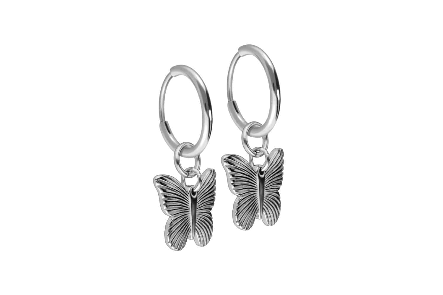 Titan Ohrclicker Creolen SCHMETTERLING von Piercingline